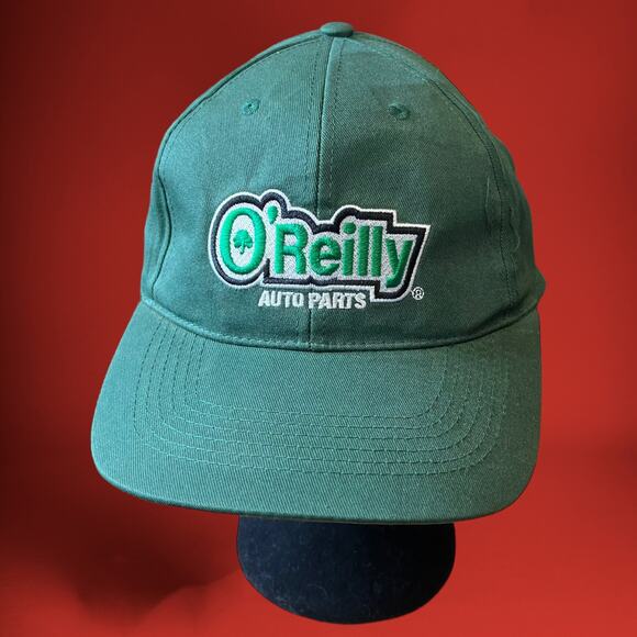 O’Reilly Auto Parts Green/ White Lettering Adjustable Snapback Hat Employee - Picture 1 of 11